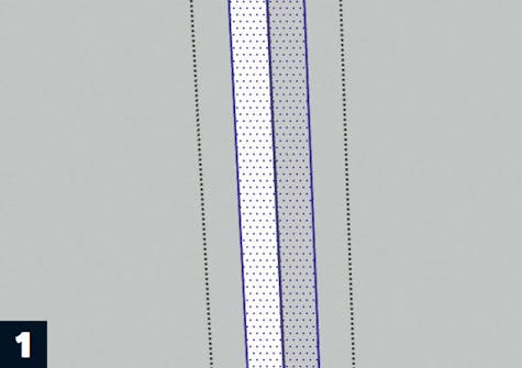Ilmainen suunnitteluohjelma: Sketchup tolppa 3D piirros Ilmainen suunnitteluohjelma: Valitse tolpan kaikki pinnat.